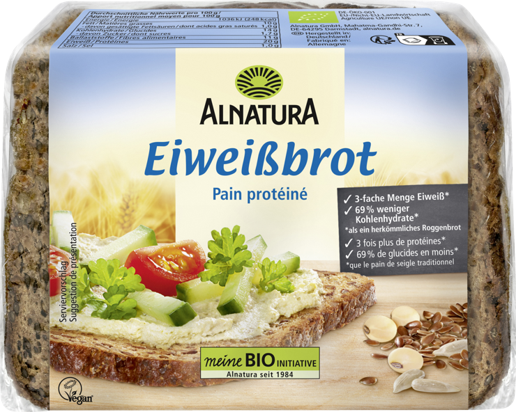 Organic protein bread