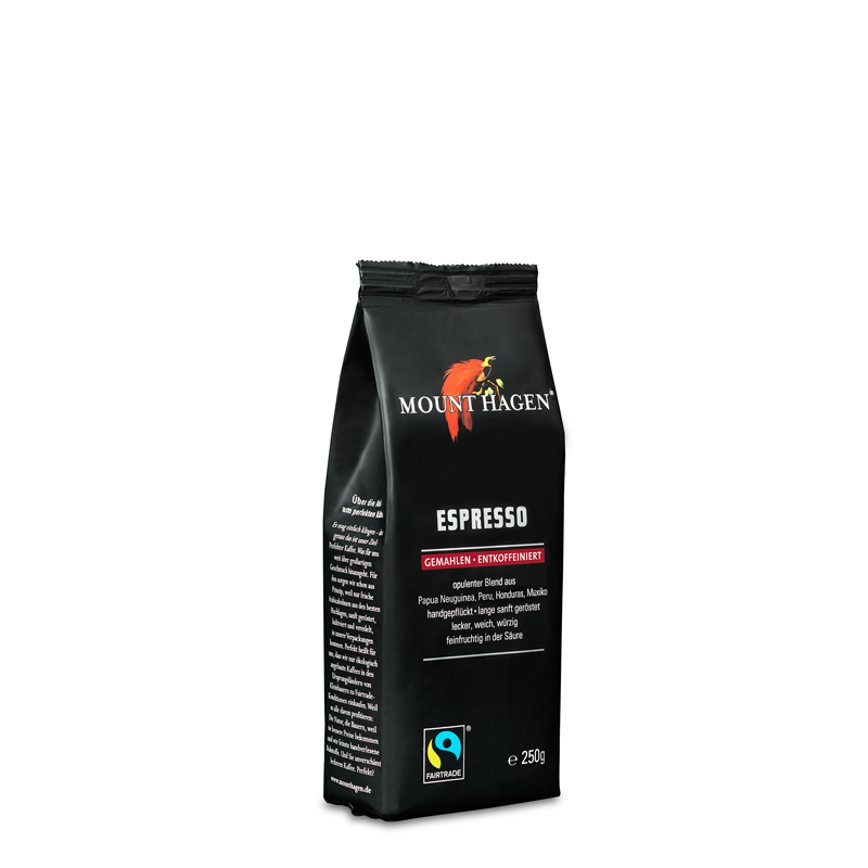 Organic espresso decaffeinated