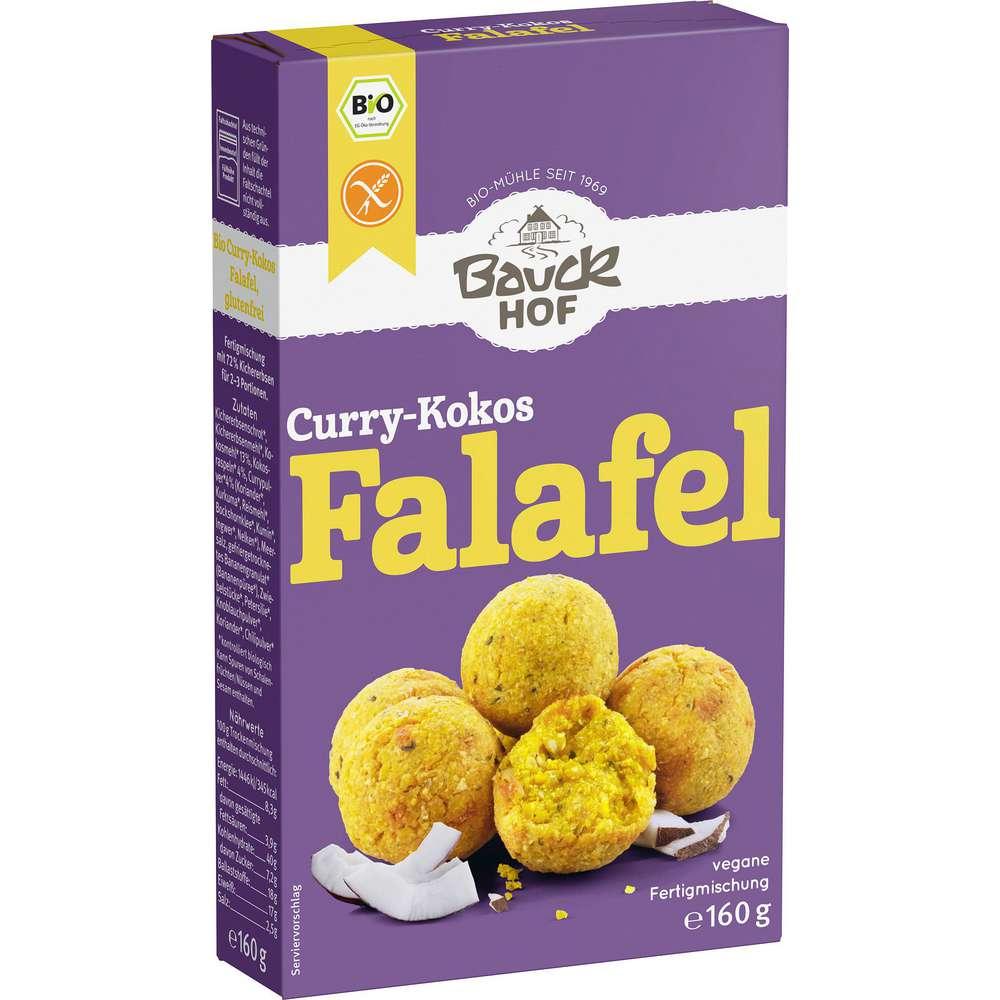 Organic falafel, curry coconut