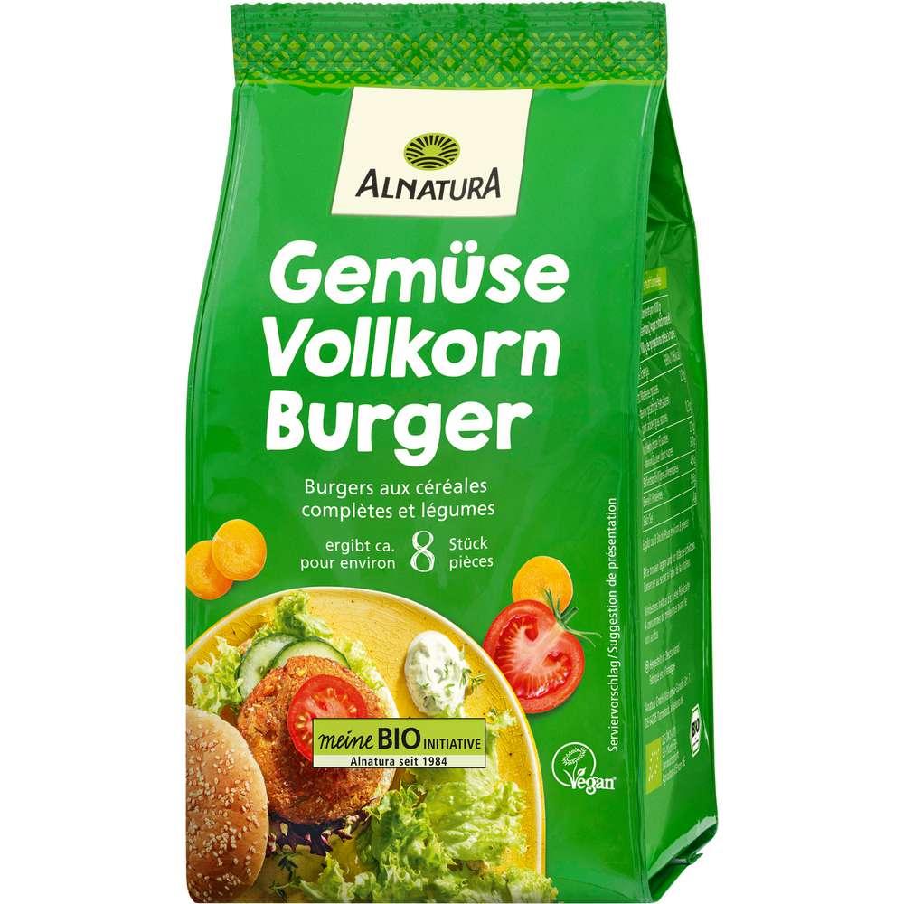 Organic ready-mix vegetable burger, whole grain