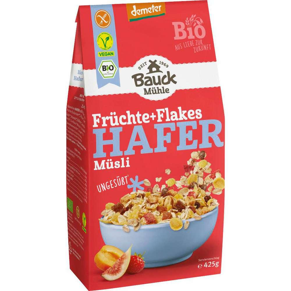 Organic oat muesli, fruit & flakes, unsweetened