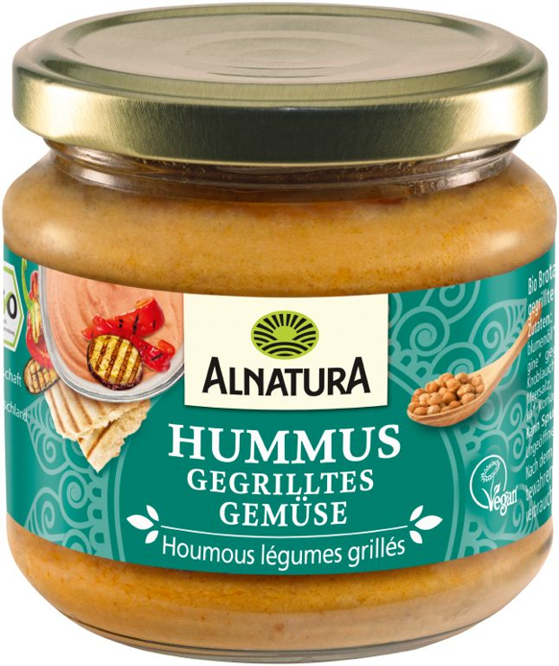 Organic Hummus grilled vegetables