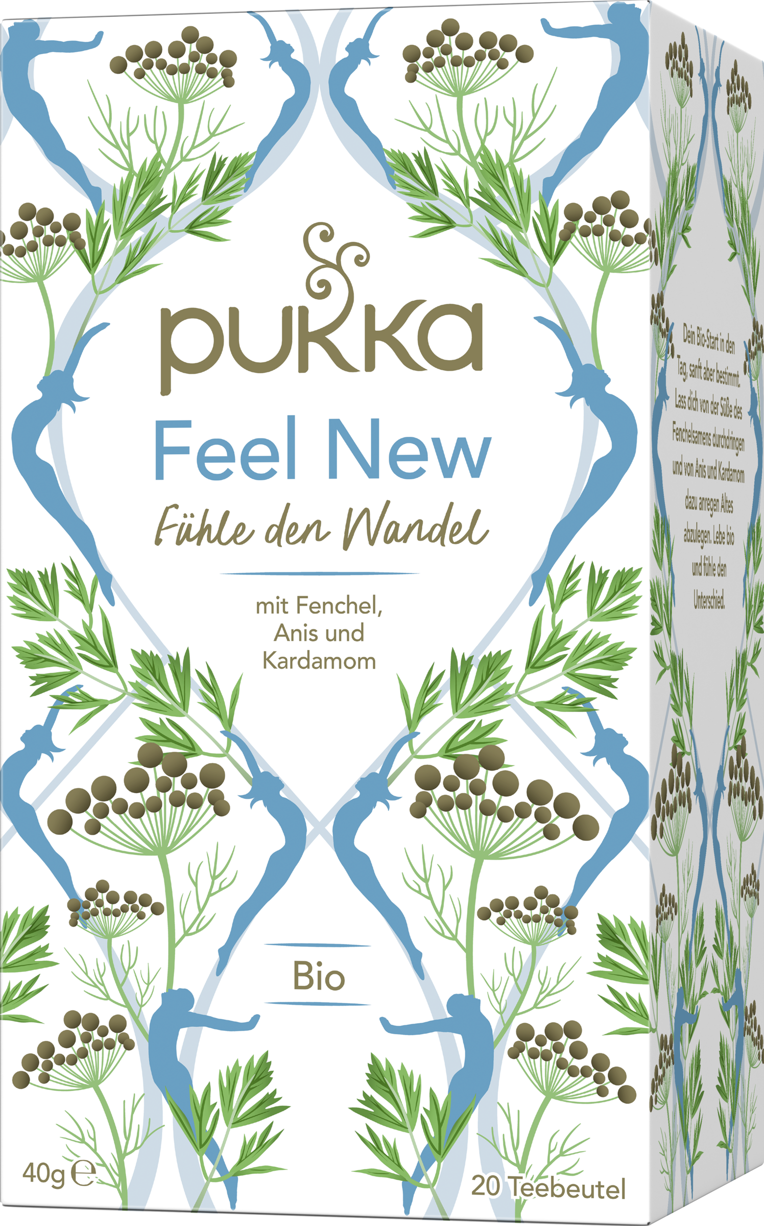 Organic herbal tea Feel New, with fennel, anise and cardamom