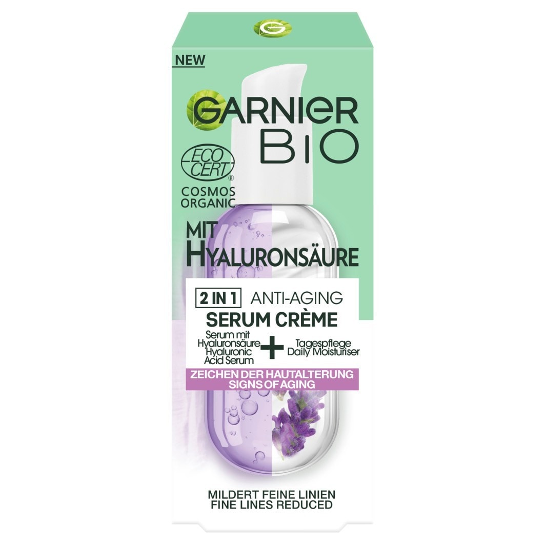 Garnier Organic Lavender 2-in-1 Anti-Aging Serum Crème with Hyaluronic Acid
