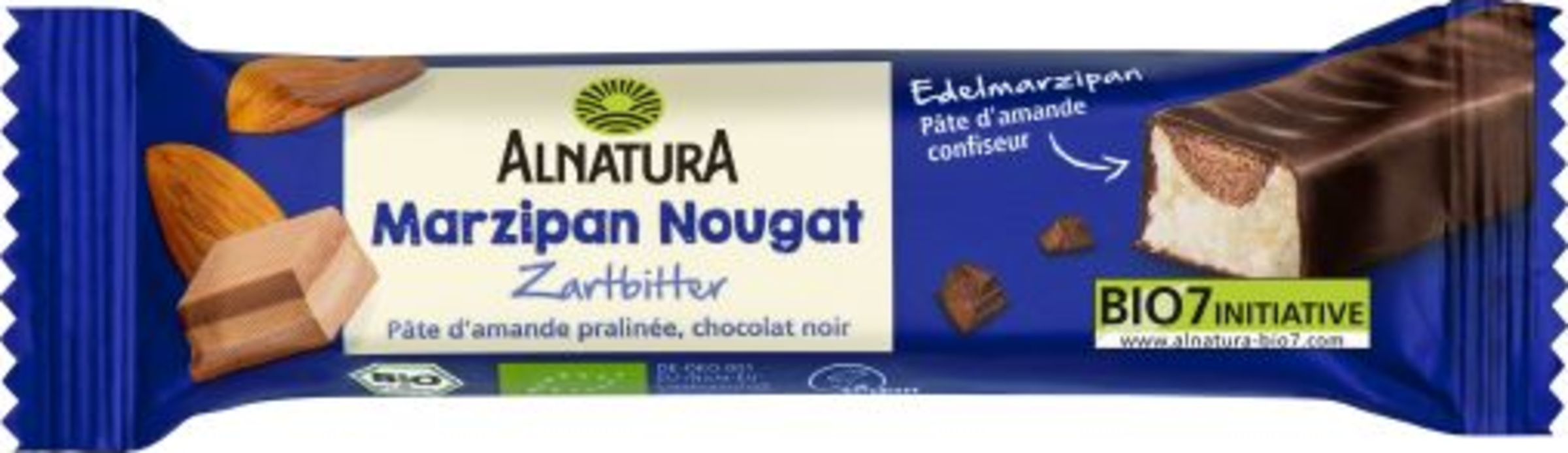Organic Marzipan Nougat Bar Dark