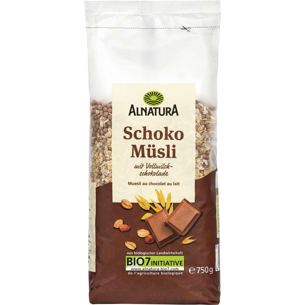 Organic muesli, chocolate