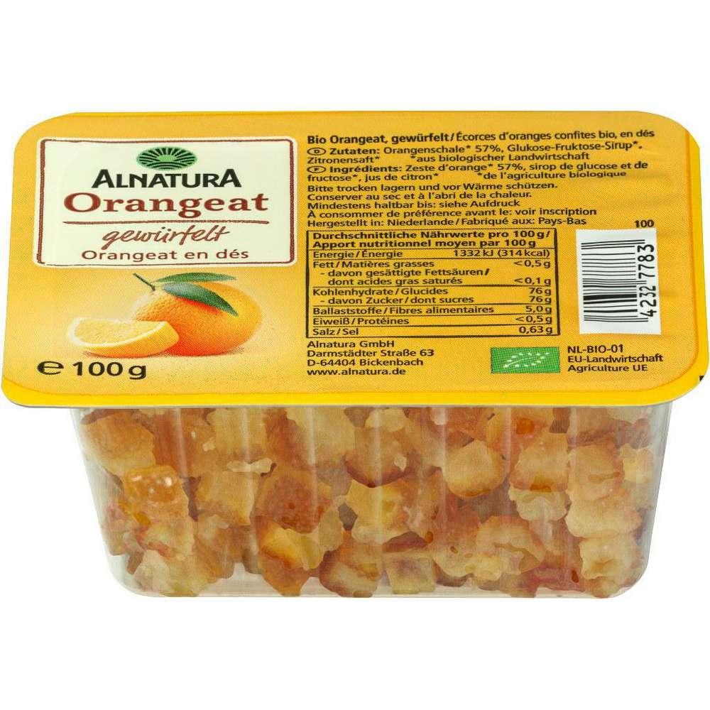 Organic candied orange peel, diced