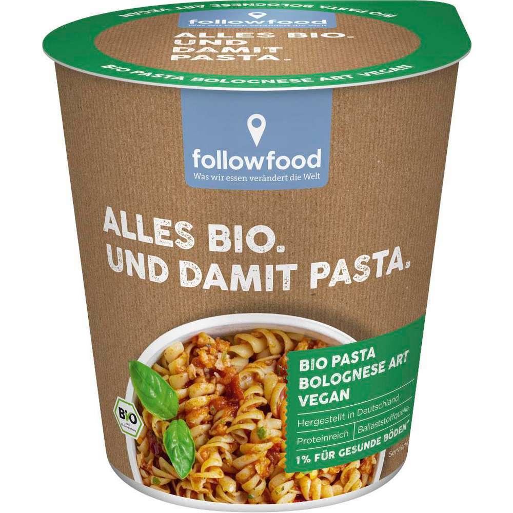 Organic pasta, Bolognese, vegan