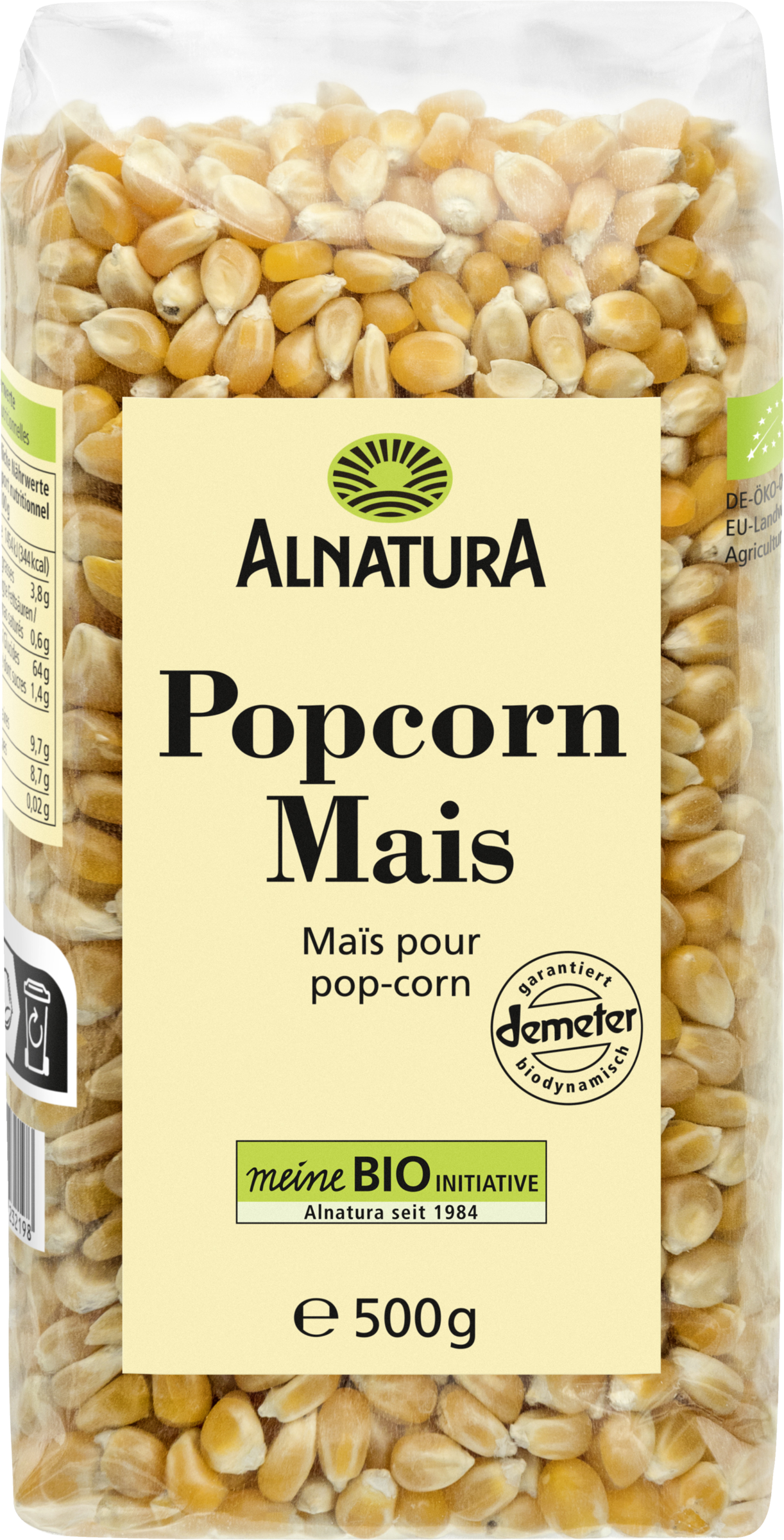 Organic popcorn corn