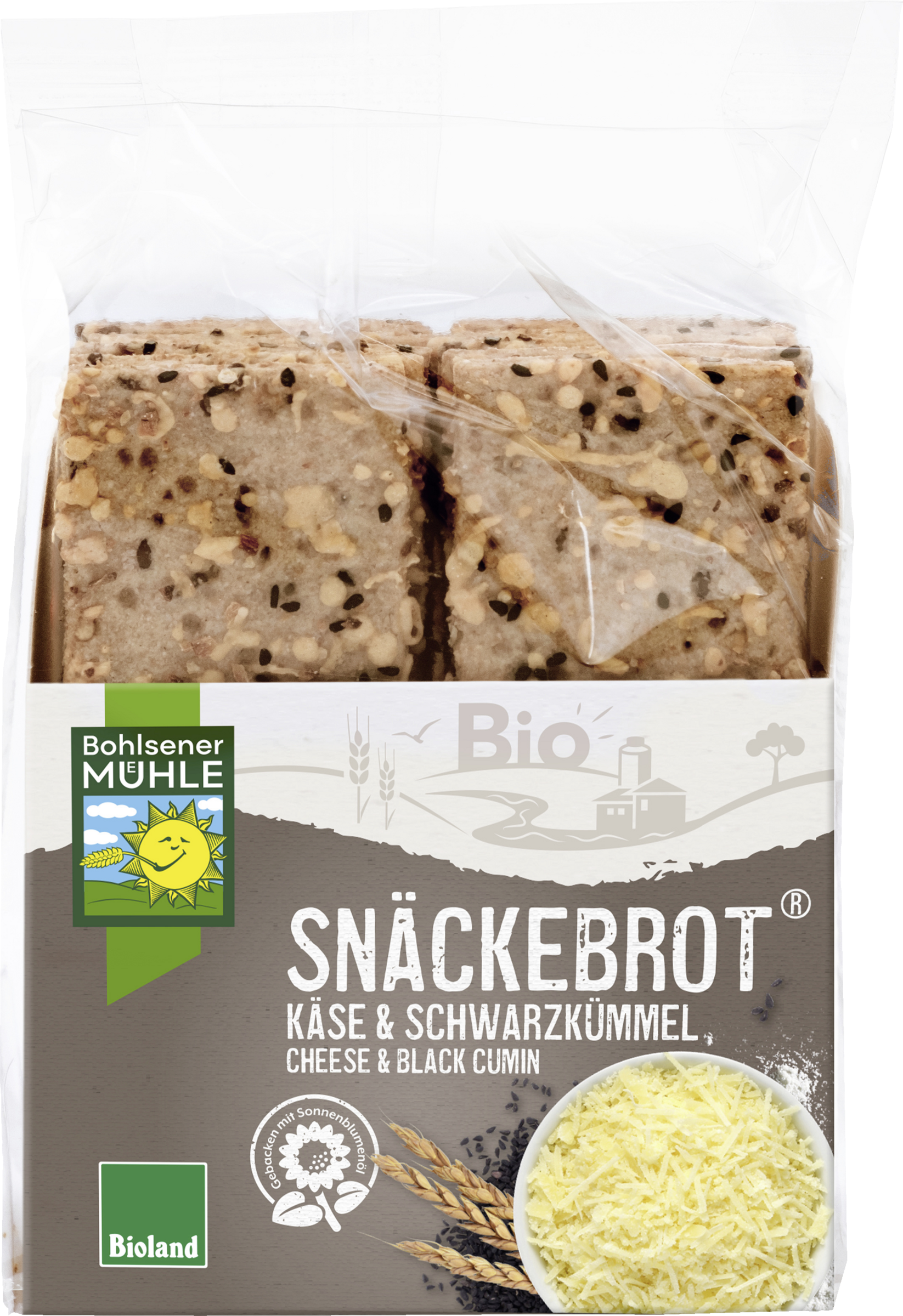Organic snack bread cheese & black cumin Bioland