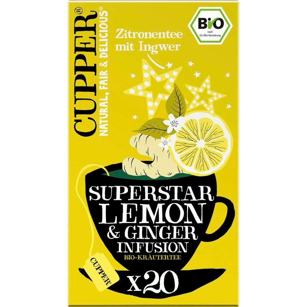 Organic Tea Superstar, Lemon & Ginger Infusion