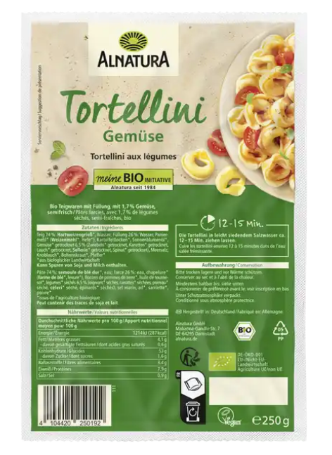 Alnatura Organic tortellini vegetables