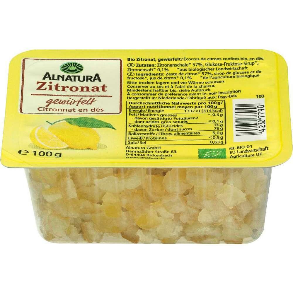 Organic candied lemon peel, diced
