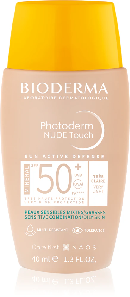 Bioderma Photoderm Nude Touch mineral tanning fluid for the face SPF 50+