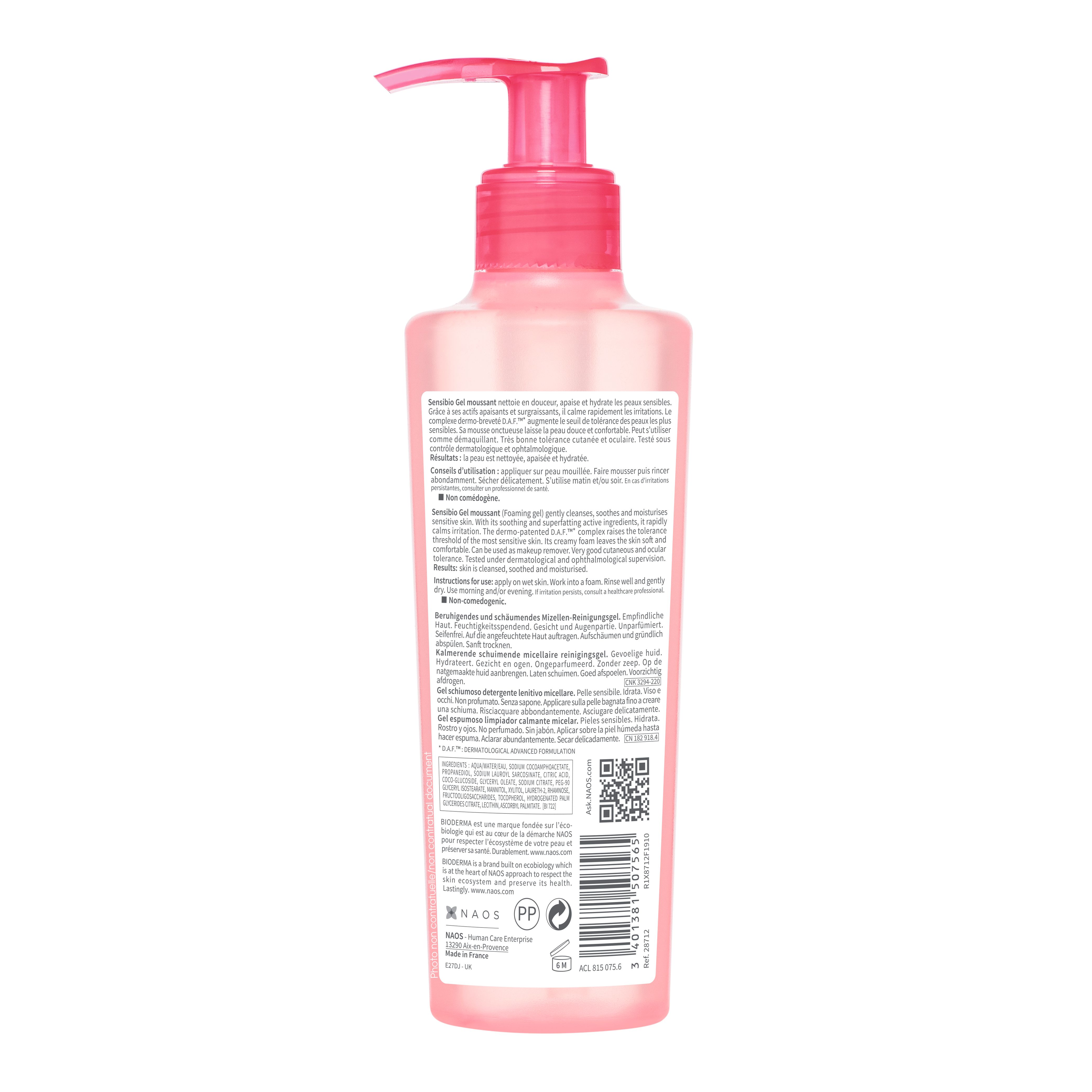 BIODERMA Sensibio Gel Moussant Mild, soothing micellar cleansing gel