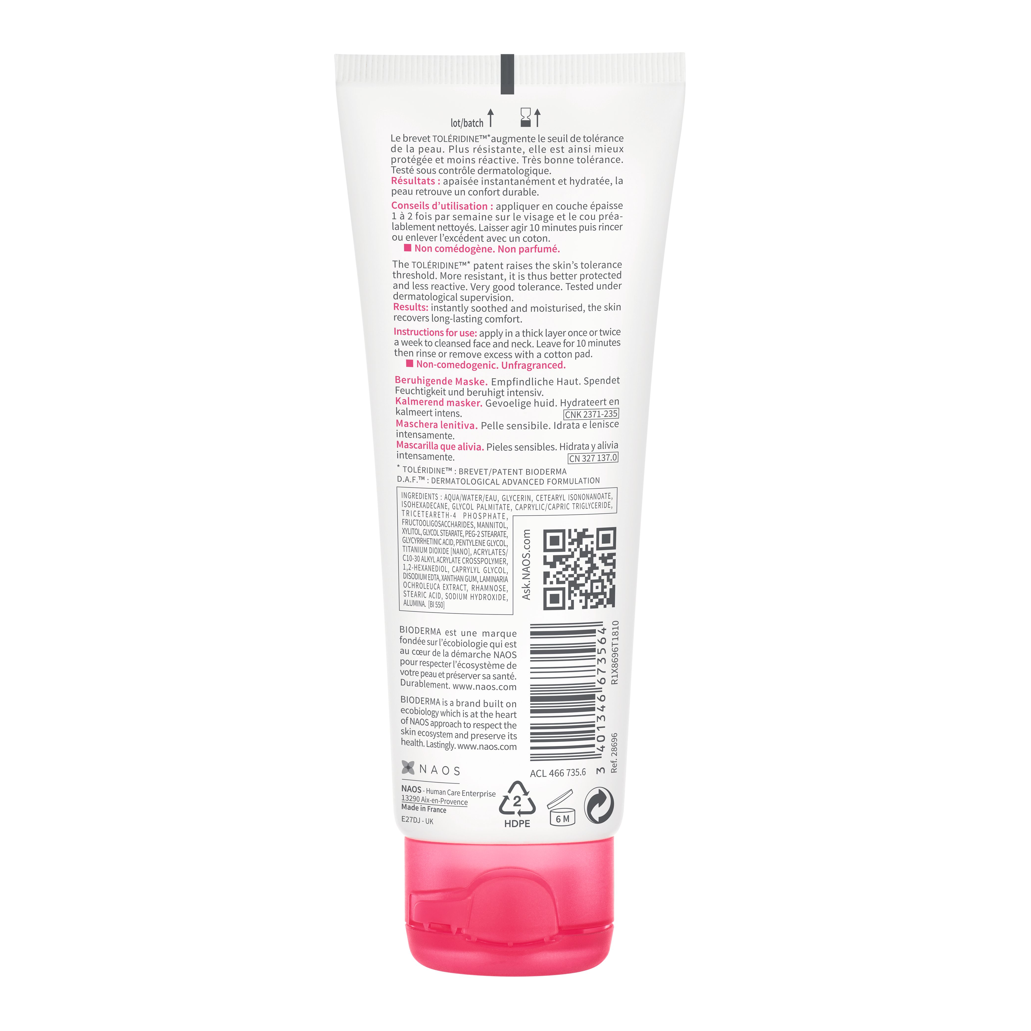 BIODERMA Sensibio Mask Intensively soothing and moisturizing mask