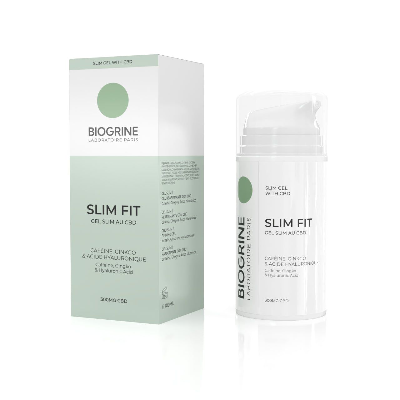 BIOGRINE “SLIM FIT” ANTI-CELLULITE SLIMMING GEL WITH HYALURONIC ACID, CBD, CAFFEINE & GINKO