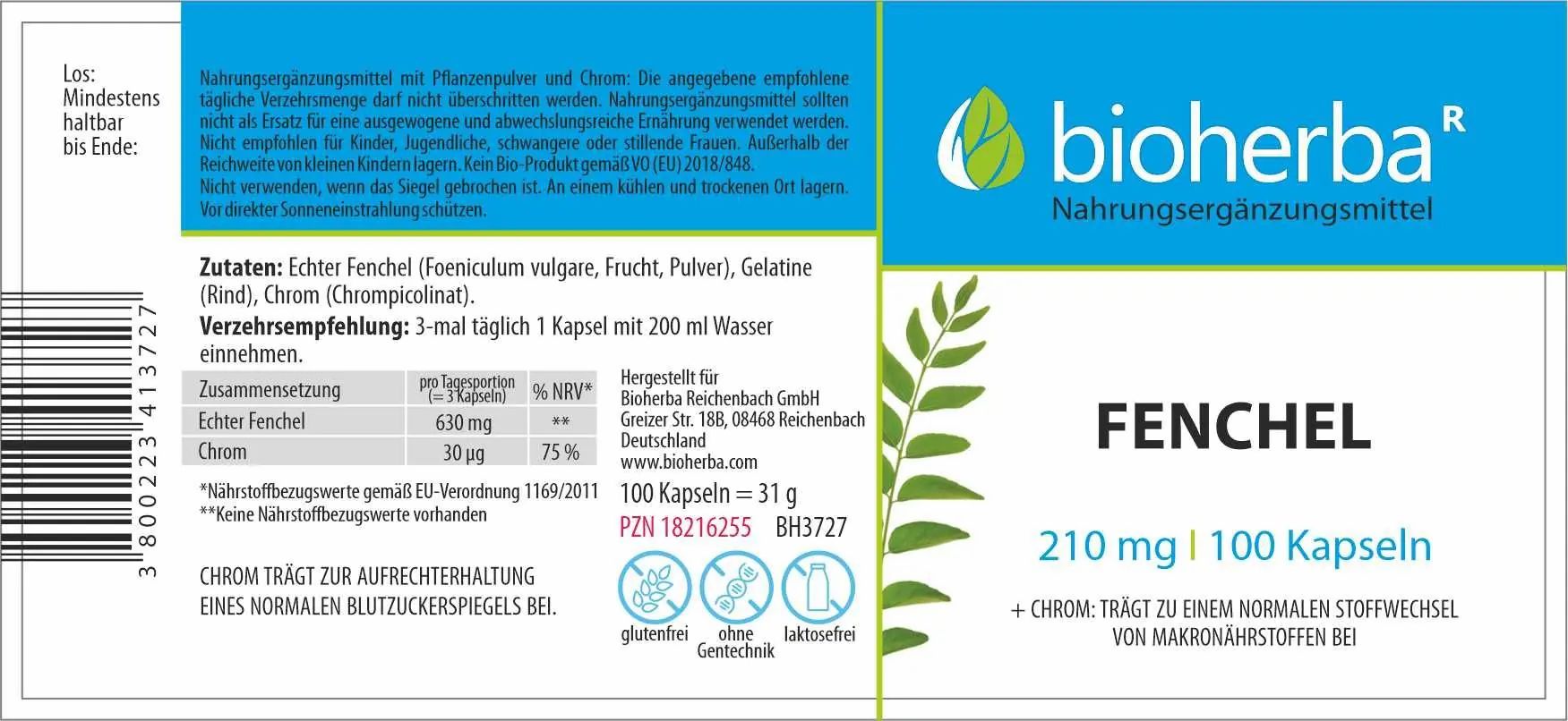 Bioherba fennel capsules