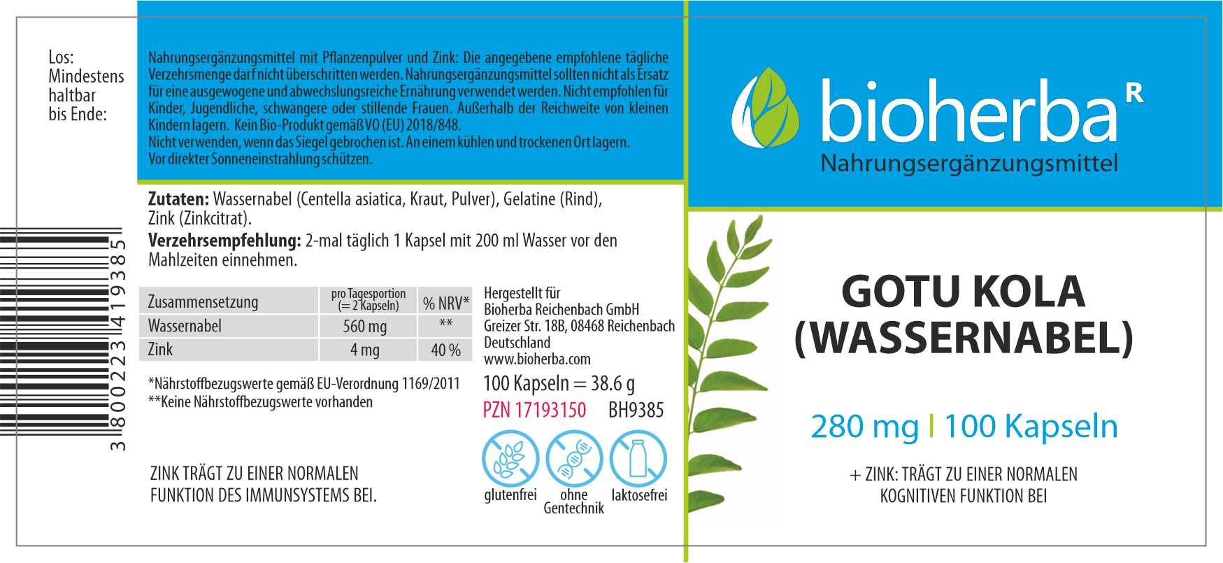 Bioherba Gotu Kola Pennywort capsules