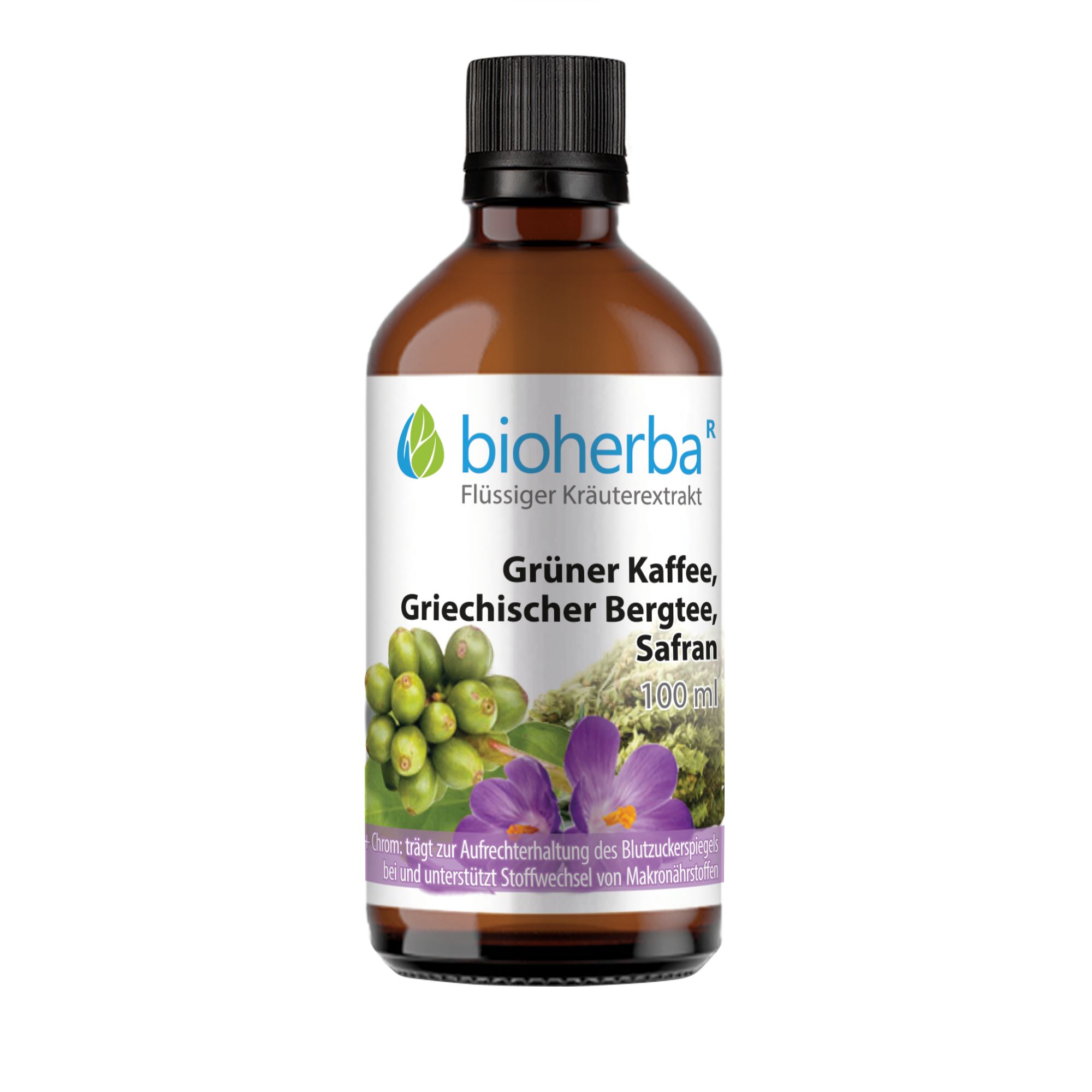 Bioherba green coffee, Greek mountain tea, saffron drops, tincture extract