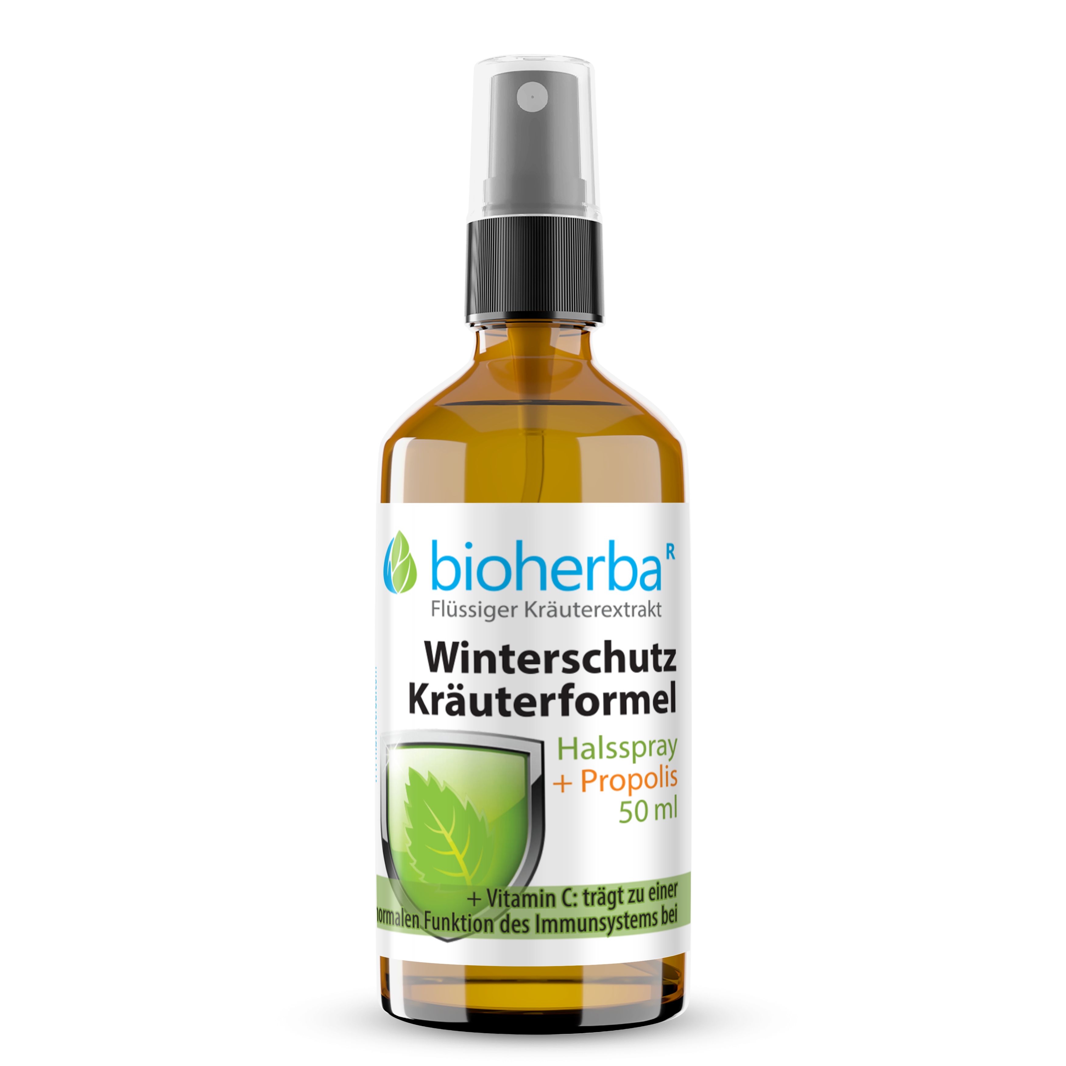 Bioherba throat spray winter protection herbal formula with propolis extract