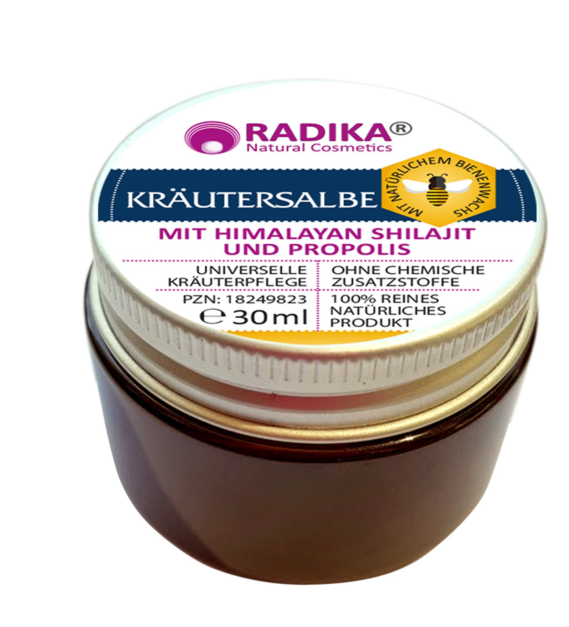 Bioherba Kräutersalbe mit Himalayan Shilajit und Propolis