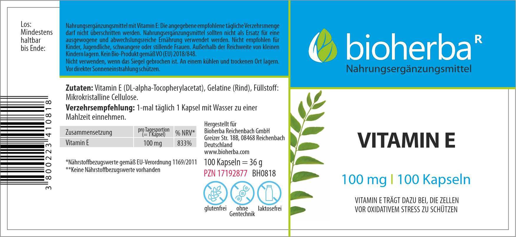 Bioherba Vitamin E capsules
