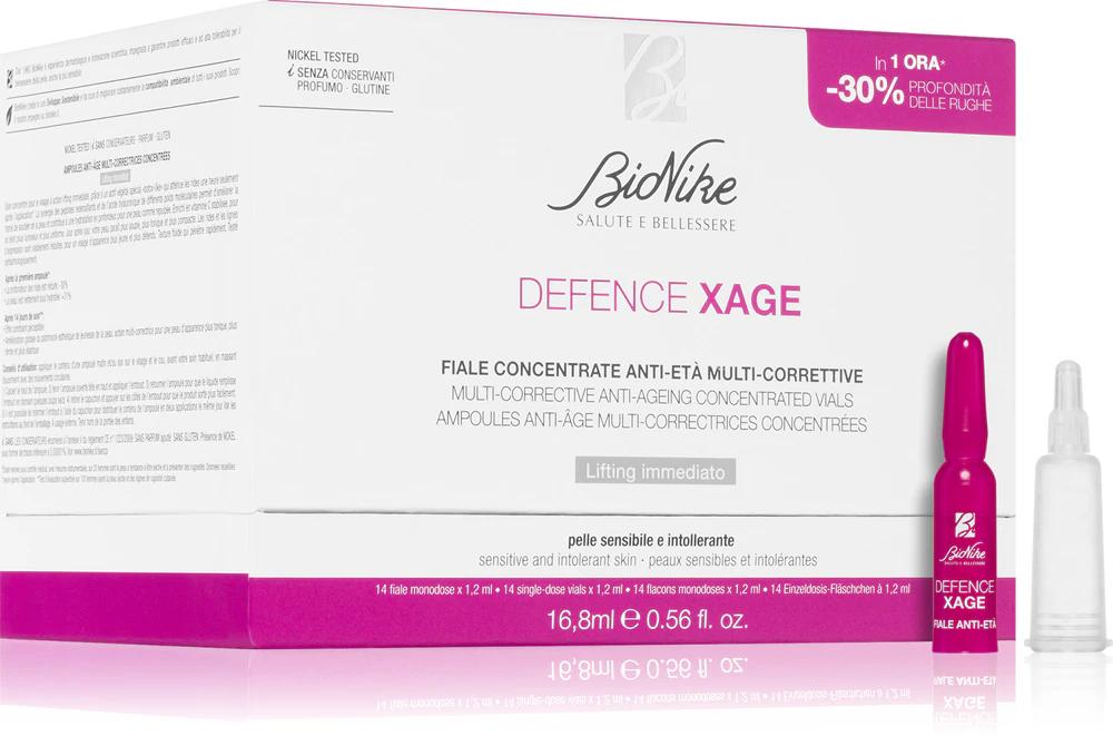 BioNike Defense Xage serum for the face in capsule form against wrinkles