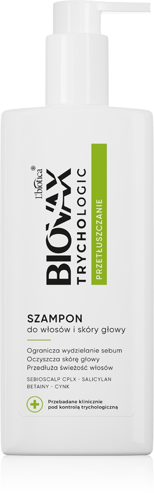 Biovax Trichologic Greasy Hair normalizing shampoo for oily hair and scalp