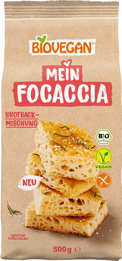 Biovegan My Focaccia, gluten-free bread mix for Italian bread, 500g