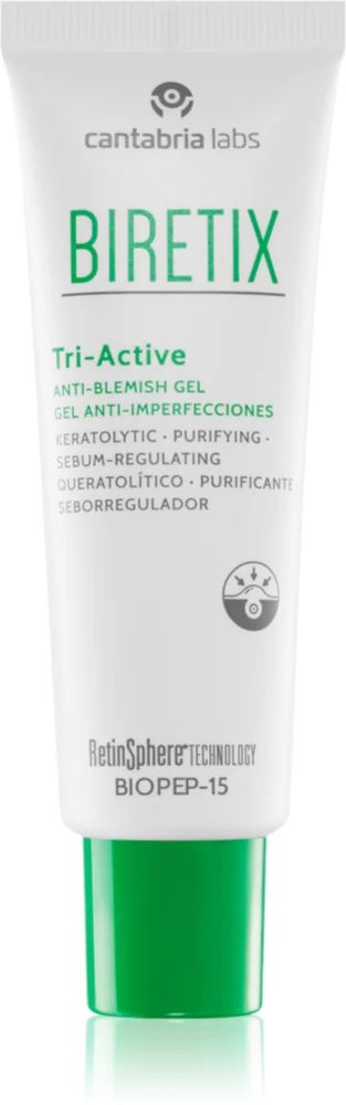 Biretix Treat Tri Active Gel Local acne gel to regulate sebum production