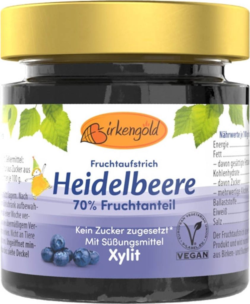 Birkengold Fruchtaufstrich Heidelbeere - 200g