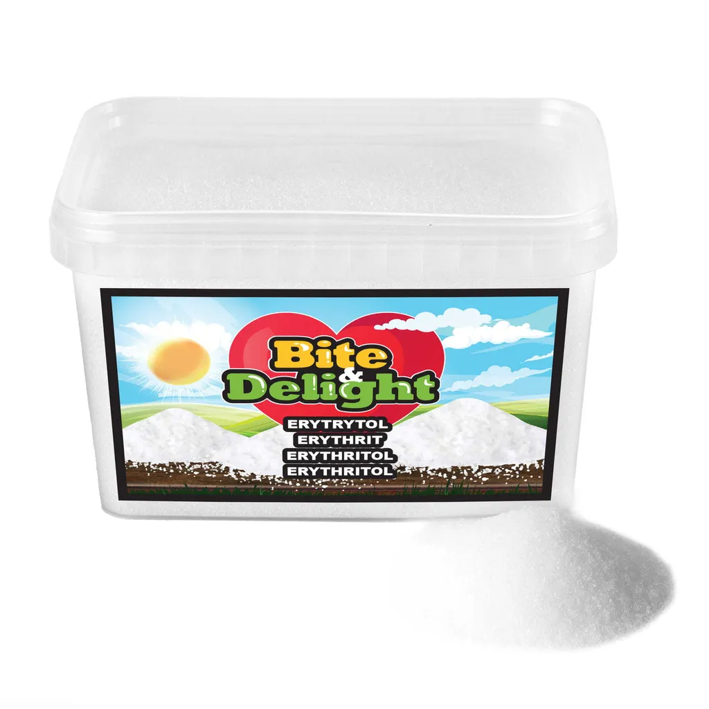 Bite&Delight Erythrit 5L/4kg – Kalorienfreier Zuckerersatz, 100 Prozent natürlich, ideal zum Backen und Süßen zahnfreundlich - Low-Carb & Keto