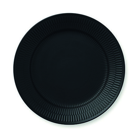 Black Fluted Plate