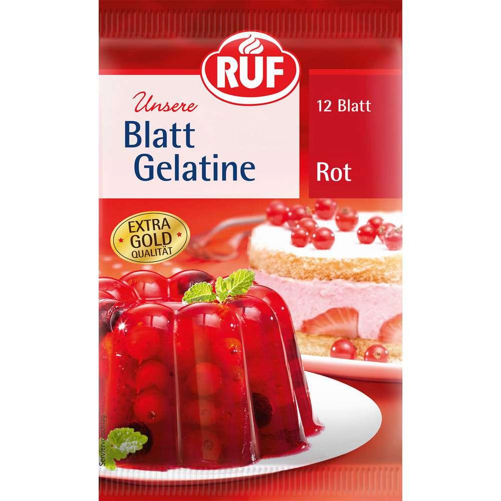 Leaf gelatin, red