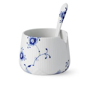Royal Copenhagen Blue Elements Sugar Bowl With Spoon