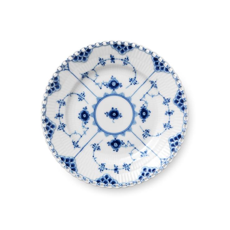 Royal Copenhagen Blue Fluted Full Lace Plate