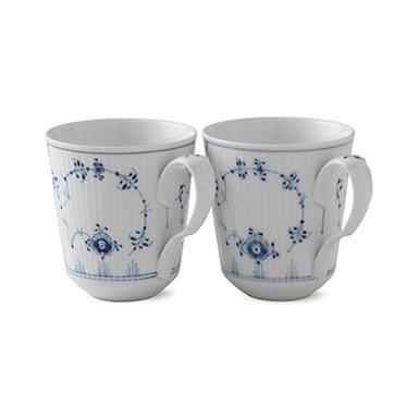 Royal Copenhagen Blue Fluted Plain Cup 2-Pack Ripped