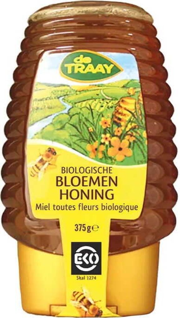 Blütennektarhonig mit Spender375 g - DE TRAAY