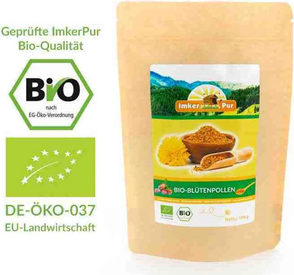 Blütenpollen von ImkerPur, 1 kg, in Premium-Imkerqualität , rückstandsfrei, süßlich-mild
