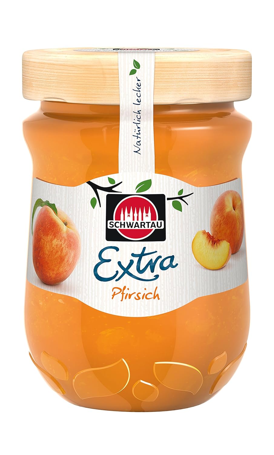Schwartau Extra Peach, Jam, Pack of 8 (8 x 340 g)