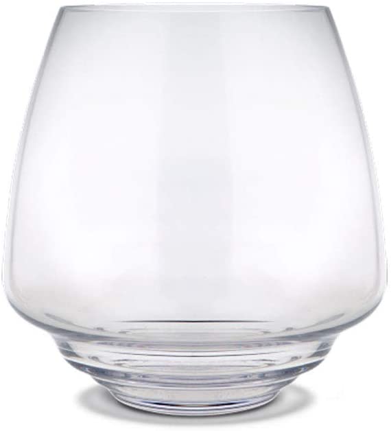 Holmegaard Flow Block Candle Holder Glass Clear Diameter 18.5 cm