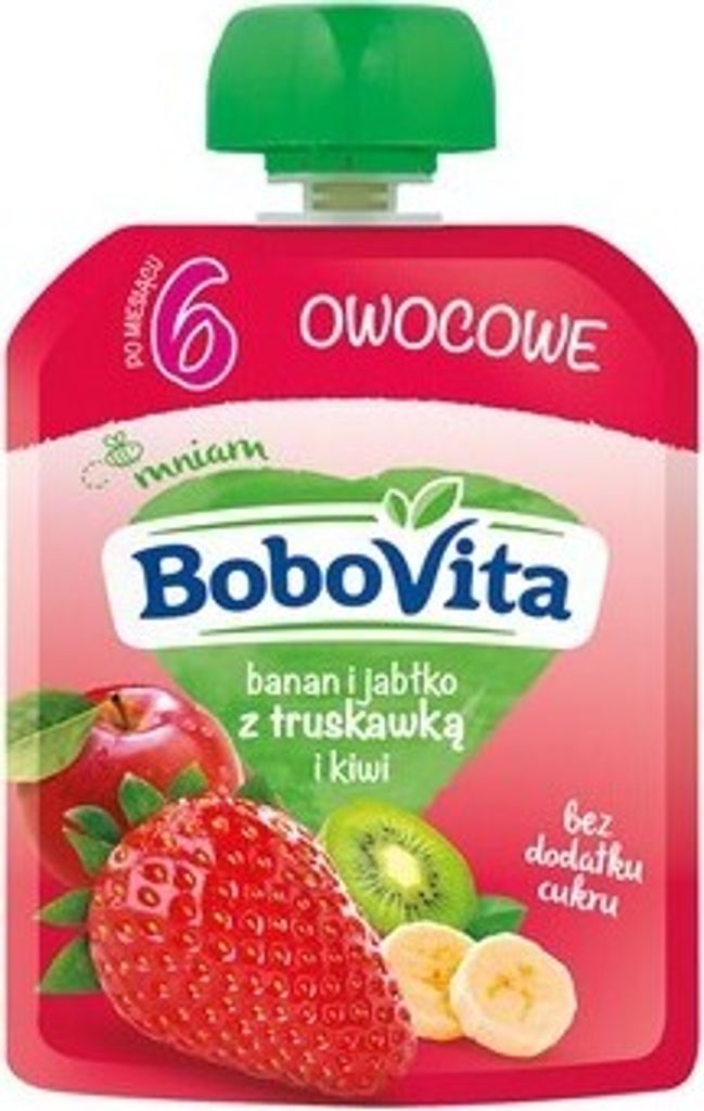 BoboVita Banana Apple Strawberry and Kiwi after 6 months 80g