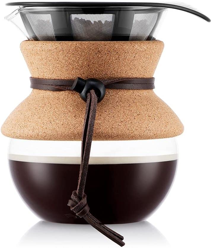 Bodum Pour Over Coffee Maker (Permanent Filter, Dishwasher Safe), 13.8 x 11.5 x 15.4 cm