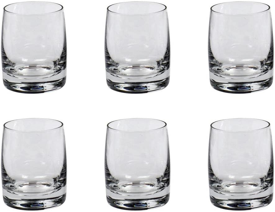 Bohemia Cristal 010/065 025 Shot Glasses 6 cl Glass Height 6 cm, Clear, Set of 6 (1 Set)