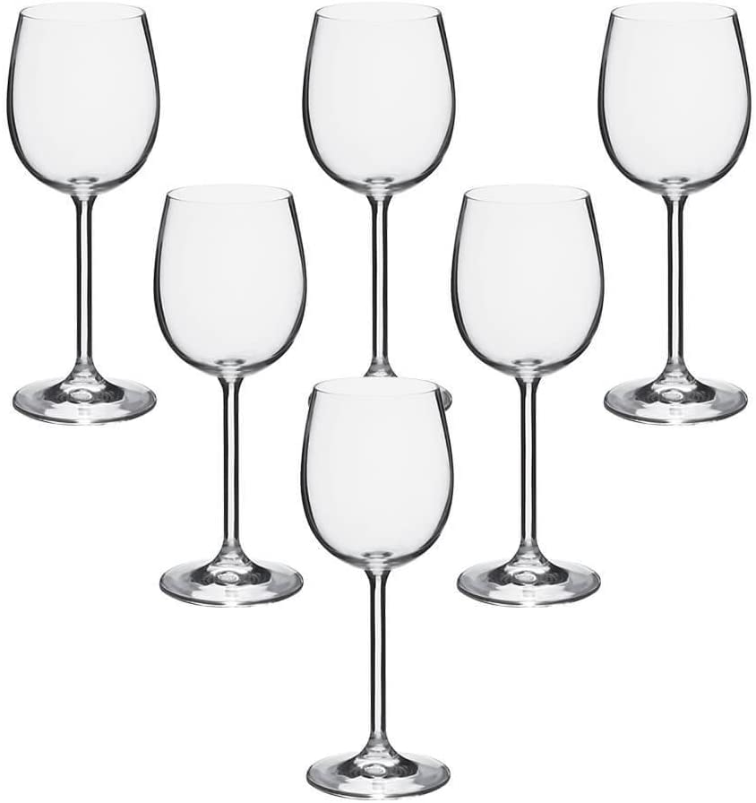 Bohemia Crystal Nathalie Set of Water Goblets, Glass, Transparent, 26 cl, 6 Pieces