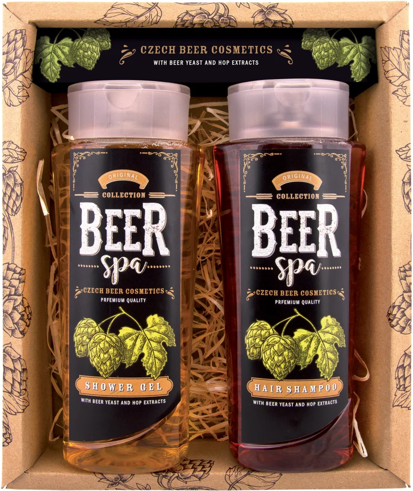 Bohemia Gifts & Cosmetics Beer Spa Shower Gift Set for Men