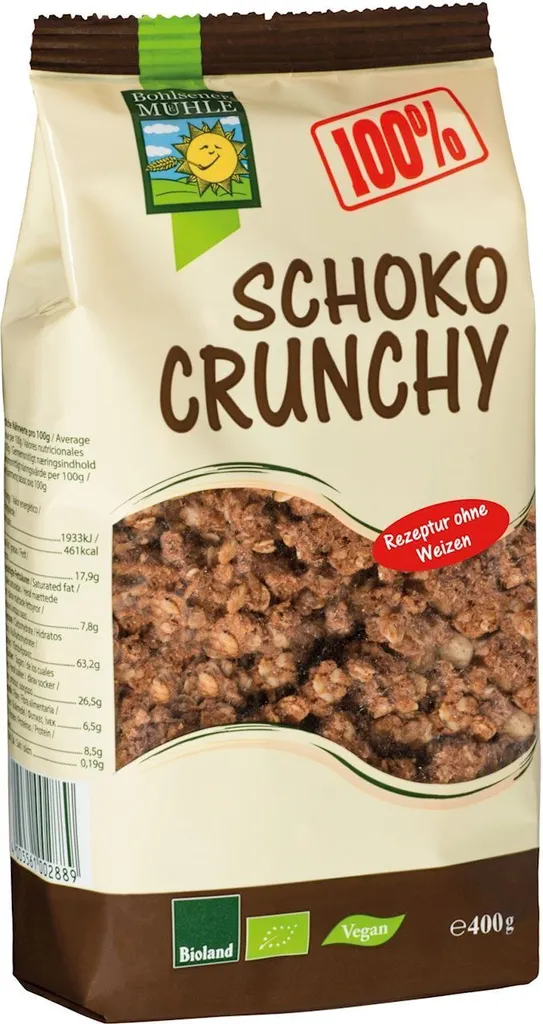 Bohlsener Mühle 100% Schoko Crunchy -- 400g