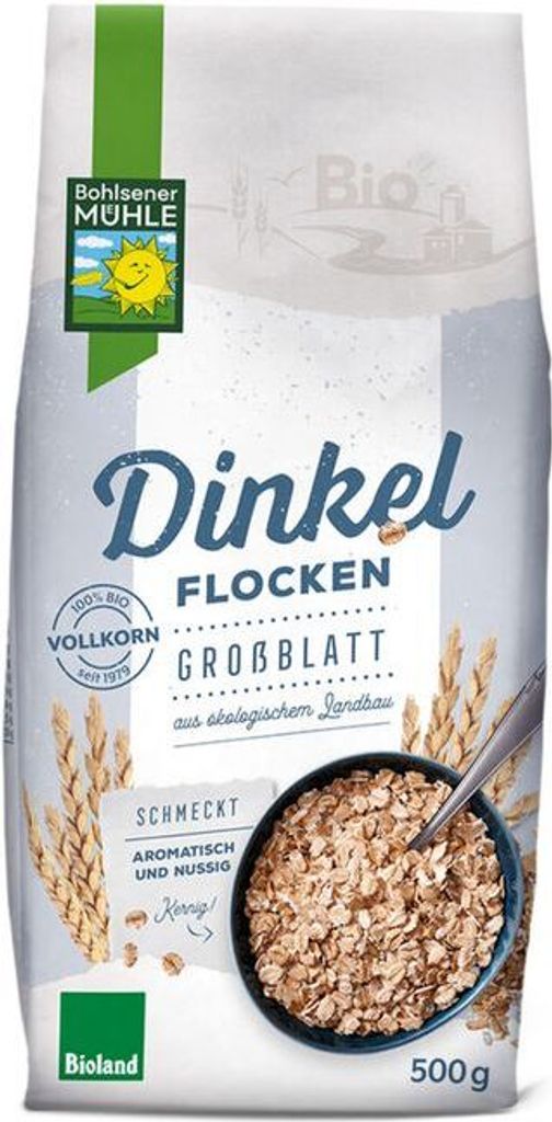 Bohlsener Mühle Dinkelflocken -- 500g x 6  - 6er Pack VPE
