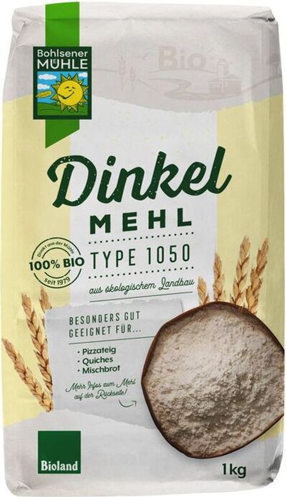 Bohlsener Mühle spelt flour type 1050 -- 1kg x 6 - 6-pack VPE